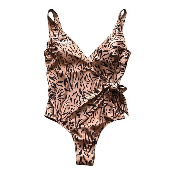 ModCloth NWT Sexy Supportive Animal Print VNeck Bonita One Piece Swimsuit Medium - Picture 3 of 10